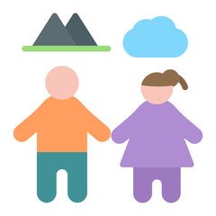 Obraz premium Family Adventure icon vector image. Can be used for Adventure.