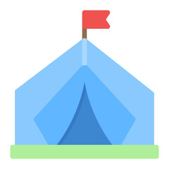Tent icon vector image. Can be used for Adventure.