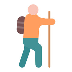 Trekking icon vector image. Can be used for Adventure.