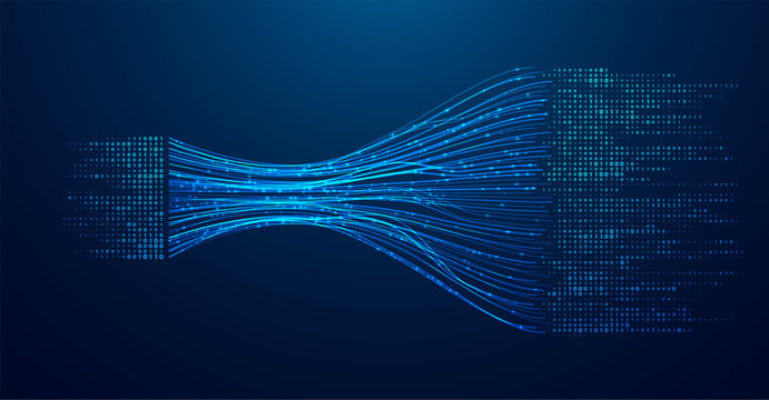 Abstract infographics visualization. Big data code representation. Futuristic network or business analytics. Graphic concept for your design. Adobe Illustrator Artwork