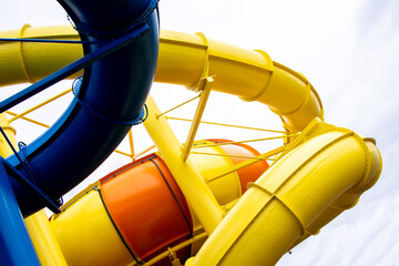 Waterpark Flume Tubes Where People Slide Through And Enjoy The Rush