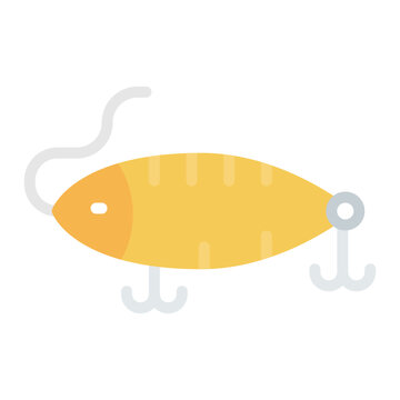 yellow fishing lure with hooks clip art preview