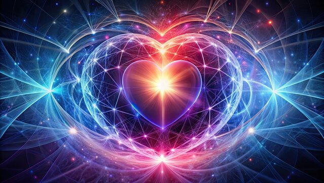 Abstract image representing the energy of love and quantum connections , love, energy, abstract, quantum, connections, cosmic