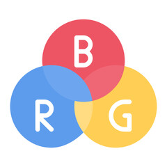 Rgb icon vector image. Can be used for Printing.