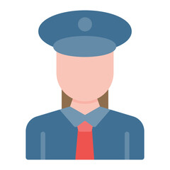 Lady Driver icon vector image. Can be used for Railway.