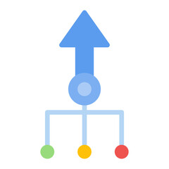 Merge icon vector image. Can be used for Railway.