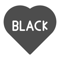 Black Heart icon vector image. Can be used for Carnival.
