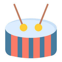 Drum icon vector image. Can be used for Carnival.