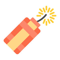 Firecracker icon vector image. Can be used for Carnival.