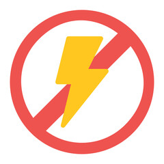 No Electricity icon vector image. Can be used for Homeless.