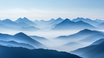 Mountains covered in foggy smog instead of mist losing their natural beauty smoky mountains from pollution protect natural landscapes concept