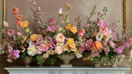 Fototapeta premium Beautiful Floral Arrangement in Elegant Setting