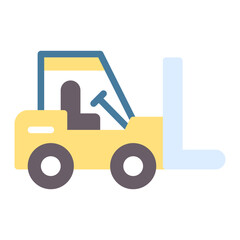 Forklift icon vector image. Can be used for Supply Chain.