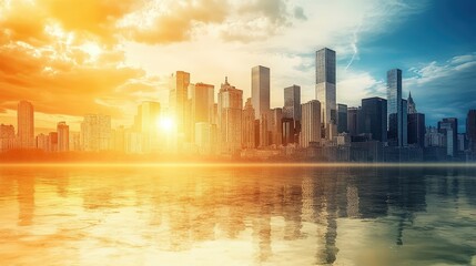 Fototapeta premium connection between urban areas and climate change impact zones.