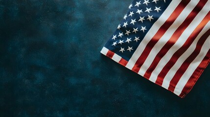 Obraz premium American Flag on Dark Background