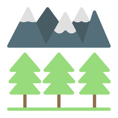 Fototapeta premium Ski Resort icon vector image. Can be used for Ski Resort.