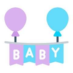 Baby Shower icon vector image. Can be used for Child Adoption.