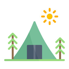 Camping Trip icon vector image. Can be used for Child Adoption.