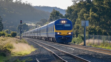 Obraz premium economic impact of train systems on regional development.