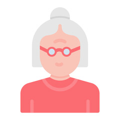 Grandmother icon vector image. Can be used for Child Adoption.
