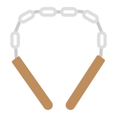 Nunchaku icon vector image. Can be used for Shooting.