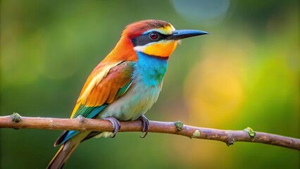 Obraz premium A close-up shot of a bird posing elegantly on a branch , wildlife, animals, feathers, nature, perched, avian, wings