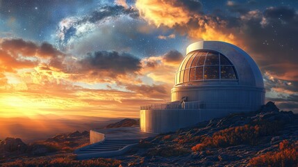 Obraz premium history of observatories.