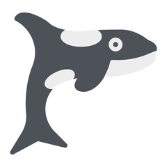 Killer Whale icon vector image. Can be used for Rainforest.