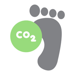 Carbon Footprint icon vector image. Can be used for Global Warming.