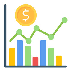 Stock Market icon vector image. Can be used for Crisis Mangement.