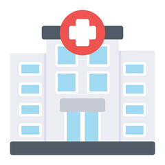 Fototapeta premium Hospital icon vector image. Can be used for Nursing.