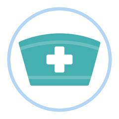 Nurses Hat icon vector image. Can be used for Nursing.