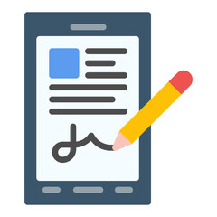 Digital Signature icon vector image. Can be used for Cyberpunk.