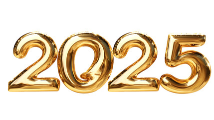 2025 numbers, transparent pictures, cutouts, New Year