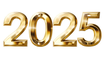 2025 numbers, transparent pictures, cutouts, New Year