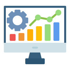 Data driven icon vector image. Can be used for Video Blog.