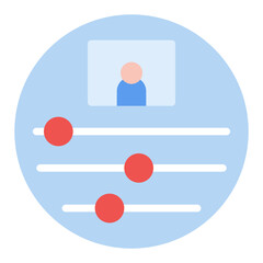 Filter icon vector image. Can be used for Video Blog.