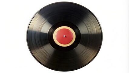 Fototapeta premium Vinyl record album LP isolated with clipping path included, Vinyl, record, album, LP, isolated, clipping path, music, retro