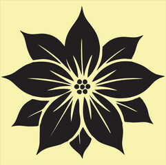 Elegant Decorative Flower Silhouette