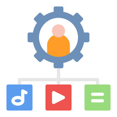 User Generated content icon vector image. Can be used for Video Blog.