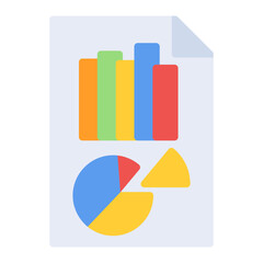 Statistics Report icon vector image. Can be used for Documents And Files.