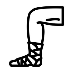sprain household injury accident line icon vector. sprain household injury accident sign. isolated contour symbol black illustration