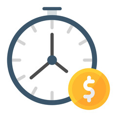 Long Term Debt icon vector image. Can be used for Credit And Loan.