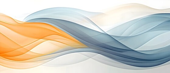 Obraz premium Abstract Horizontal Wave Pattern with Teal and Yellow Colors