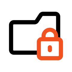 Obraz premium lock line color icon