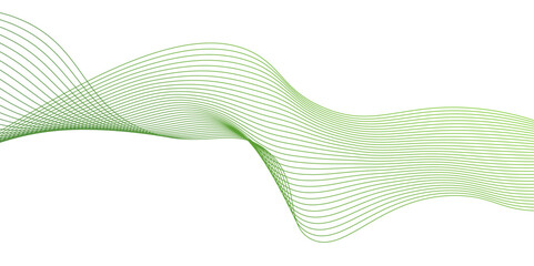 Abstract green waves background,Abstract green wavy lines. Colorful vector background.green wave melody lines on white background,Abstract green wave lines pattern background. green wave lines frame,