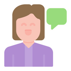 Female Witnness icon vector image. Can be used for Crime Investigation.