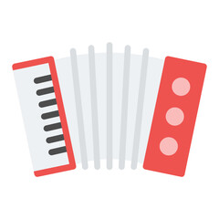 Accordion icon vector image. Can be used for Artist Studio.