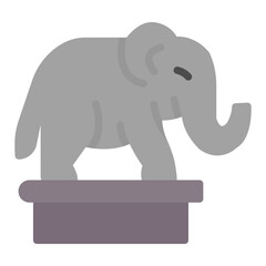 Elephant Circus icon vector image. Can be used for Water Park.