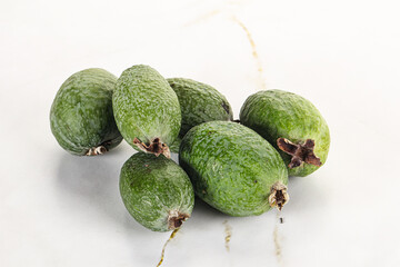 Ripe sweet huicy exotic feijoa